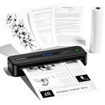 Phomemo M832 Thermal Printer, Inkless Portable Printer A4 Compatible with Android & iOS, Wireless Printer for Home, Photo, Invoice, Study, Bluetooth Monochrome Printer, Black