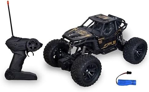 TEC TAVAKKAL Rechargable RC Monster Truck Remote Control Car for Kids Rock Crawler, 5 Function 1:18 Rc Car Toys for Boys 2Wd Offroad High Speed Remote Car Toys for Kids 5 Years 16 Black