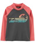 OshKosh B'Gosh Boys' Rashguard, Pink Palm, 7