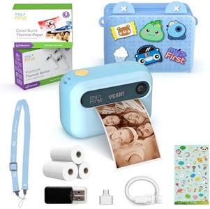 myFirst Kids Camera Instant Print, 16MP with 9 Rolls Paper, Travel Case