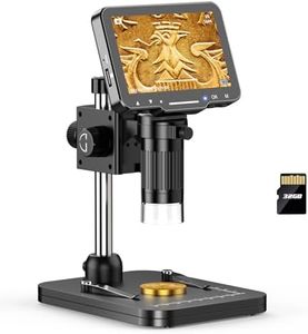 Leipan LP043 4.3" Coin Microscope 1000X, LCD Digital Microscope for Coins Collectors,1080P Coin Magnifier Taking Photo/Video with 8 LEDs,Compatible with Windows and Mac,32GB SD Card Included