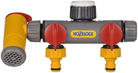 Hozelock 3 Way Tap Connector Flow Max, Yellow/Grey/red, 40x25x15 cm