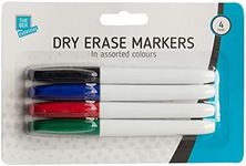 D.A.Y. Republic 4 Whiteboard Dry Wipe Marker Pens with Fine Bullet Tip Non-Toxic Ink, Compatible with All White Boards