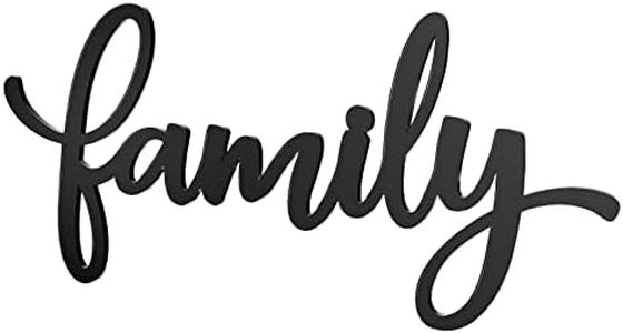 Zzbakress Family Signs for Home Decor Wall,Family Wall Decor Rustic Letter Signs (style1)