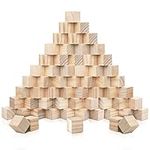 Kurtzy Small Wooden Cubes (60 Pack) - 3 x 3 x 3cm (1.18 x 1.18 x 1.18 inch) Wood Cubes - Natural Unfinished Pine Wood Blocks - Educational Craft Cubes for DIY, Stamps, Art & Crafts, Puzzles, Numbers