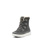 SOREL Women's Explorer II Joan Faux Fur Waterproof Boot - Grill, Fawn - Size 6