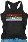 MEESHEEP Women Rainbow Shirt Gay Pride Tank Top LGBT Love Graphic Vest Summer Seleeveless Tee Tops