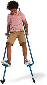 Adjustable Ergonomic Amazing Featz Stiltz Kids Stilts Red Blue 51"-79" 250 lbs. Treaded, Arced feet Foam Handles in Blue