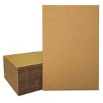 50 Packs 11x14 Inch Corrugated Cardboard Sheets, Premium Brown Kraft Corrugated Pads Cardboard Inserts Bulk Flat for T-Shirts, Shipping, Mailing, DIY Décor and Crafts