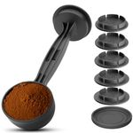 Koffee Zen Espresso Scoop with Tamper, 5 Espresso Tamper Sizes Included (49mm - 58mm), Coffee Scoop Measuring Spoon (1 & 2 tbsp), Replacement Tamper for Espresso Machine Delonghi, Breville, & Others