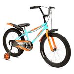 Avon Buke Hoot 20T BMX Bicycle for Boys, Bicycle Bike BMX | Steel Frame:11 inches | Rigid Fork | Caliper Brake | Training Wheels & Mudguards |Hi Raised/Steel Rim | Matt Gloss(Light Blue)