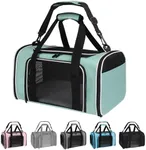 Yipincover Carriers Soft-Sided Large Pet Carrier for Cats Dogs Small Animals Up to 25Lbs,Top Load Carrier,Ventilated Design,Portable Cat Carrier Airline Approved(X-Large,Green)