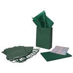 Suffix Retail ® - (Pack of 30) Dark Green Colored Paper Bags for Return Gifts with Gift Tissue Paper | Return Gift Bags for Kids Birthday | Gift Bags Medium Size(12X8.7X3 inches)