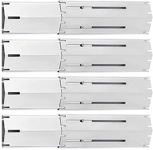 WELL GRILL Barras aromatizantes universales de 30 a 53 cm, placas de protección térmica de acero inoxidable para la mayoría de parrillas de gas, Weber, Charbroil, patio trasero, Outback, Landmann,