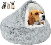 Glaceon Dog Beds for Large Medium Small Dogs, Rectangle Cave Hooded Blanket Puppy Bed, Luxury Anti-Anxiety Orthopedic Cat Beds for Indoor Cats, Warmth and Machine Washable