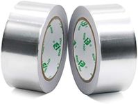 Aluminum Foil Tape, Multi-Purpose Aluminum Tape, Perfect for Sealing & Patching Pipe and Metal Repair, 2 Rolls 1.88 Inch x 32.8 Yards Per Roll,BOMEI PACK