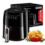 INALSA Air Fryer 4.2 ltr|1400 W with Air Crisp Technology|Temperature & Timer Control|8 Preset Menu & Digital Display|Air fry, Bake,Roast,Reheat,Dehydrate|Airfryer Recipe book(Tasty Fry Digital)