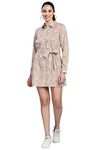 KLART Shirt dress for Women (Leopard Print)