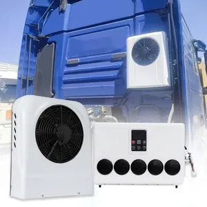 12V DC 12000 BTU Split Parking Air Conditioner Only Cooling For RV Truck Vans Forklift Excavator Crane Construction Vehicle (White)