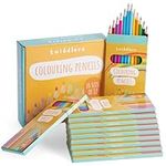 THE TWIDDLERS 10 Boxes of Colouring Pencils for Children, 12 Pencils Per Box, 120 Total - 18cm Full Length Multipack Drawing Set - School Party Favours, Artist Sketching Pencils for Kids & Adults