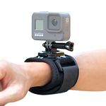 ParaPace 360 Degree Rotating Wrist Strap Mount for GoPro Hero 10/9/8/7/6/5s/5/4s/4/3+ Black Session,Adjustable Cycling Arm Band Holder for XIAOYI SJCAM Yi DJI Action Camera Outdoor Sports Accessories