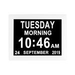 Jaihonda Dementia Clocks for Seniors-Memory Loss Clock with Day and Date for Elderly-Digital Calendar Day Clock wiith 8 Alarm Options Alzheimers Clock