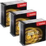 Imation DVD+R LightScribe Recordable Disk in Slim Jewel Case 16x Speed 120min 4.7Gb (30 Disk)