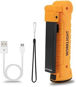 LED USB Rechargeable Work Light Flashlight Torch,Vagocom Portable COB Bright Inspection Lamp,Small Lantern with Magnetic Base and Hook for Mechanic Tools,Garage,Emergency,Workshop,Outdoor(1 Pack)