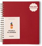Anecdote Spiral Planner w/2026-2027 Calendar (8.5" x 10") | Start Anytime - 52 Weeks, Undated Planner Pages | To-Do List Organizer, Plan Your Success, Achieve Productivity Goals (Red)