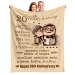 20th Anniversary Blanket Gifts Wedding for 20th, 20 Years of Marriage Gift for Wife, Parents, Friends - Warm 20th Wedding Idea Valentine's Day Gift Idea (50"x60")