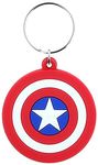 Marvel Captain America Shield Rubber Keychain, Multi-Colour, 4 x 6 x 1.3 cm