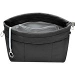 HyFanStr Purse Organizer Insert with Zipped Top for Tote Bag, Handbag Shaper with 13 Pockets, Black M