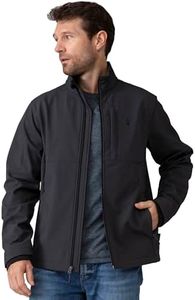 Free Country Men's Softshell Jacket Water & Wind Resistant Insulated Warm Lined Fleece Rain Hiking Outdoor Jacket for Men-Lanier-Coal-Size XL