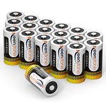 Keenstone 3V 1400mAh Lithium Batteries, Pack of 18 for Flashlight, Intelligent Instrumentation, Microphones, etc