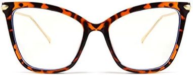 FEISEDY Oversized Cat Eye Glasses Frame Blue Light Blocking Eyewear for Women B2589
