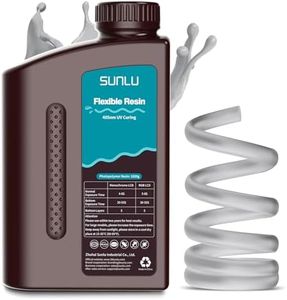 SUNLU Flexible 3D Printer Resin, 66A 3D Printing Resin for Printing Soft and Flexible Items, Bendable and Not Brittle, Fast Curing 405nm UV Photopolymer Resin. 1000G Gray