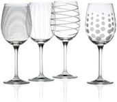 Mikasa Cheers White Wine Glasses, 4 Count (Pack of 1), Clear
