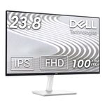 Dell S2425H Monitor - 23.8-inch Full HD (1920x1080) 8Ms 100Hz Display, Integrated 2 x 5W Speakers, 2 x HDMI, 16.7 Million Colors, Tilt Adjustability - Silver