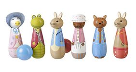 Orange Tree Toys Wooden Bowling Set Skittles Game Kids Beatrix Potter Peter Rabbit & Friends