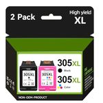 305 Ink Cartridges Black and Colour XL Replacement for HP 305 Ink Cartridge, Printer Ink 305XL for DeskJet 2700 2710 2720 2722 2710e 2720e 4120e Plus 4100 Envy 6000 6032 6010 6020e 6030 Pro 6400 6430