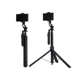 Benro BK70 Smart Selfie Stick and Mini Tripod with Bluetooth Remote, Adjustable Phone Mount, Portable Handheld Tripod Stand for Smartphones, Auto Pop Open Legs, Lightweight Travel Design