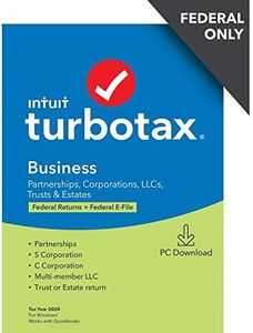 [Old Version] TurboTax Business 2020 Desktop Tax Software, Federal Return Only + Federal E-file [PC Download]