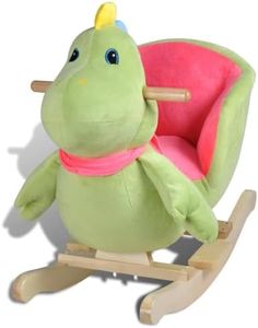 vidaXL Rocking Animal Ladybug Kids/Toddler Ride On Toy Plush/Wood Rocker Chair