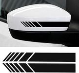 YOUNGFLY 2pcs Car Rear View Mirror Stickers Decor DIY Car Body Sticker Side Decal Stripe Decals SUV Vinyl Graphic Black