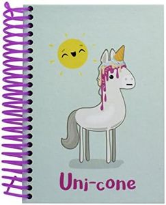 Unicone Notebook with 200 Colorful Lined Pages