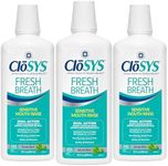 CloSYS Mouthwash, 32 Ounce, 3 Count, Fresh Breath Mouthwash, Gentle Mint, Alcohol Free, Dye Free, pH Balanced Mouth Wash, Helps Soothe Entire Mouth, Fights Bad Breath