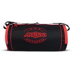 APRODO Polyester PU Coated Sports Duffle/Shoulder/Gym Bag for Men & Women, 23L (18 x 9 x 9) Inch (Black/Red)