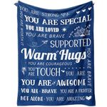 SECOGM Get Well Soon Gifts for Women or Men, Cancer Gifts, Inspirational Gift Blanket, Birthday Gifts for Mum Dad Sister Friend Coworker, Flannel Throw Blankets 50'' x 60''