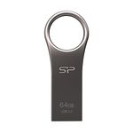 Silicon Power swivel dual flash drive titanium 64 gb