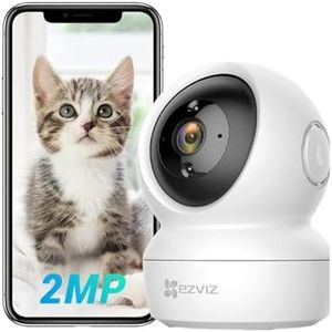 EZVIZ by Hikvision | 2MP Full HD Pan & Tilt Home Security Wi-Fi smart Camera | Motion Detection | Auto Tracking | Night Vision | 2 way Audio | Sleep Mode | Microsd Card Upto 256Gb | Alexa Enabled |H6C